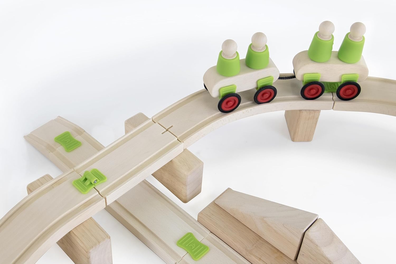 Guidecraft Block Science Foundation Set A - 55 Piece Set of Wooden Blocks: Kids STEM Learning Creative Educational Toy