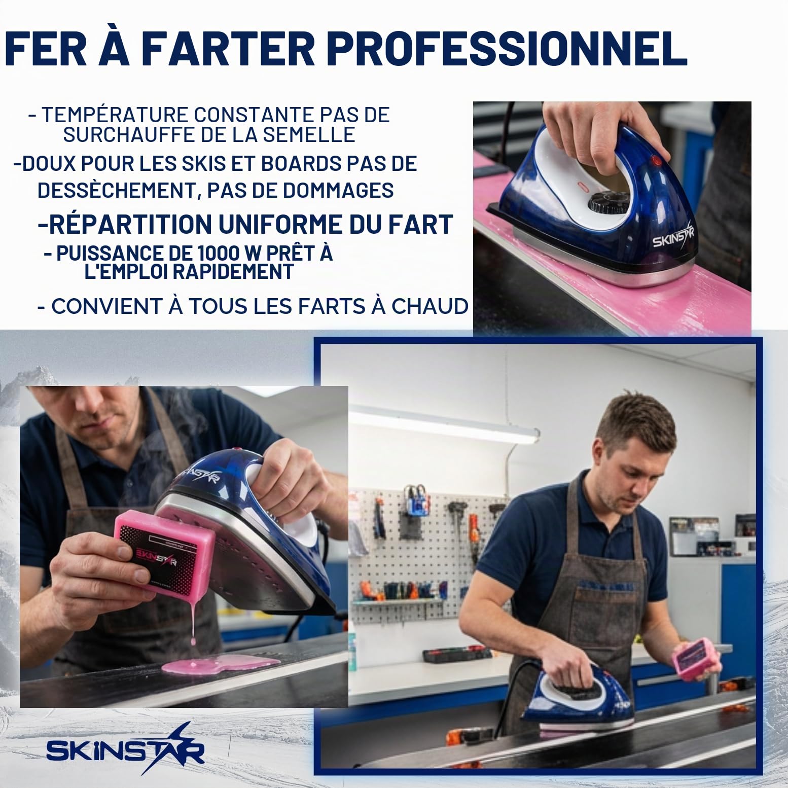 Skinstar Starter Ski Set de cire, fer, brosse à cire