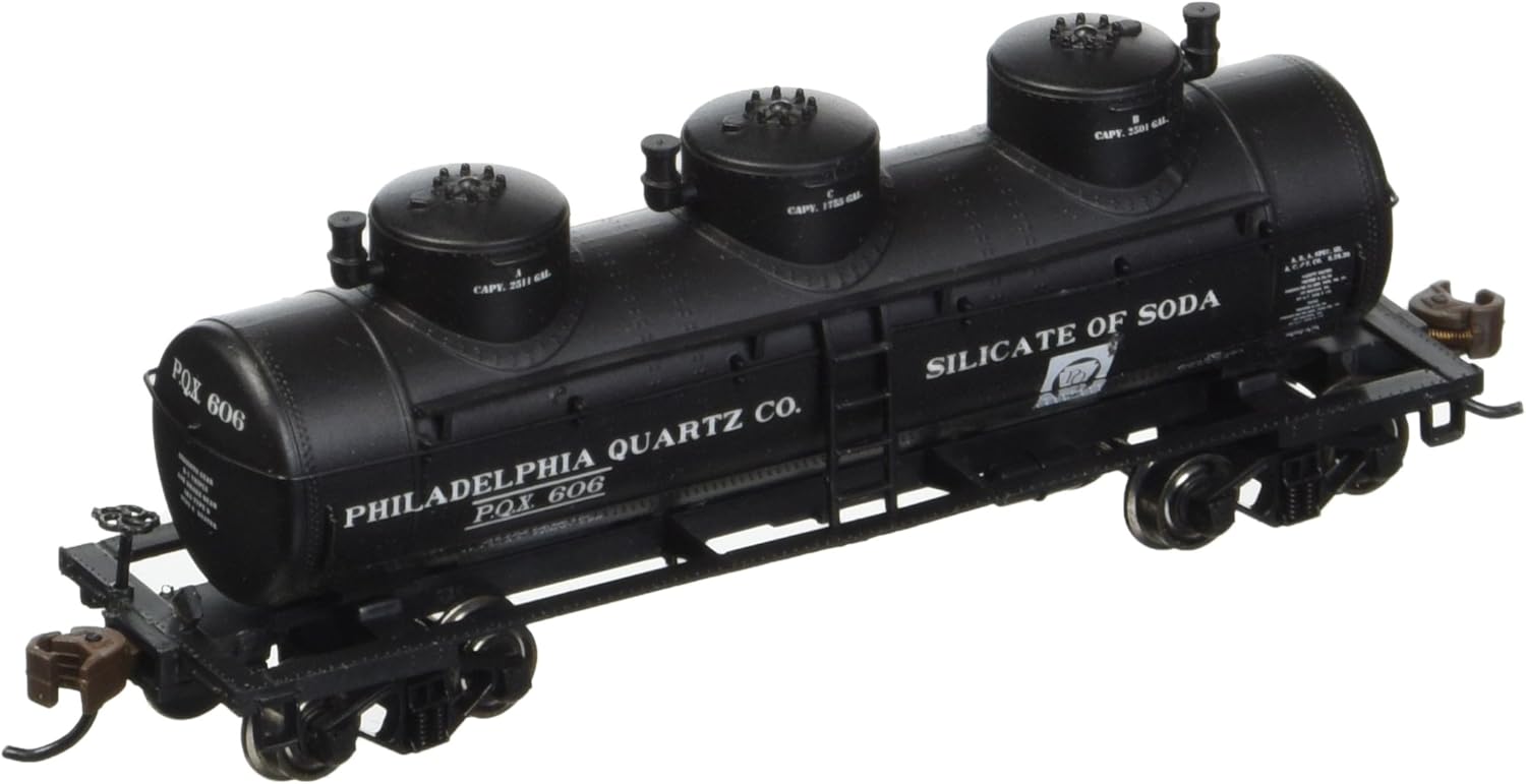 Bachmann Industries 3 Dome Tank Philadelphia Quartz Company Car, N Scale