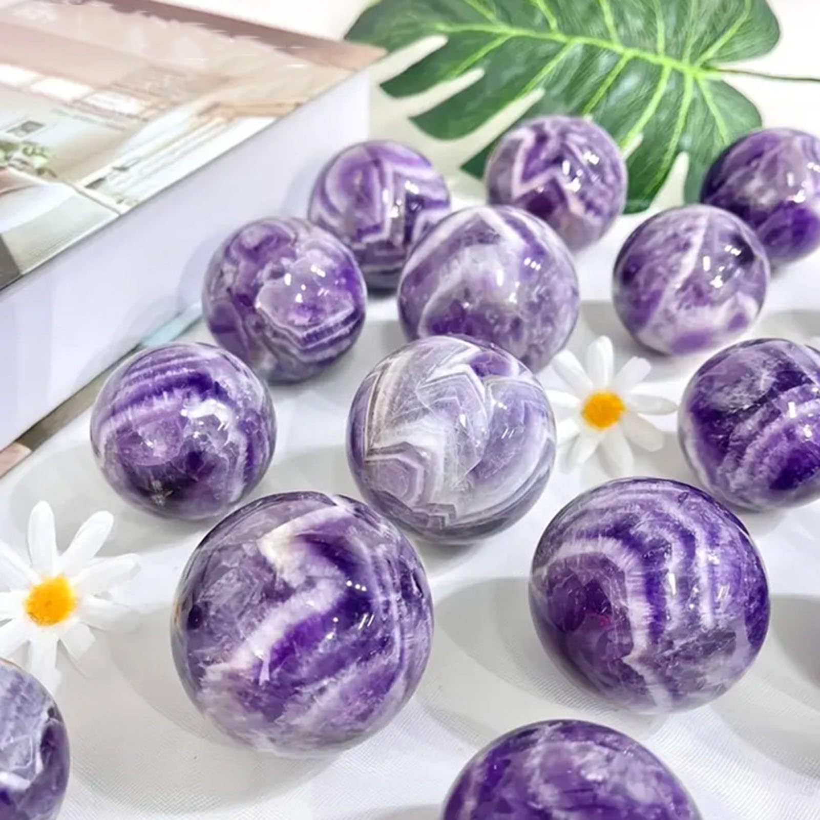 Natürliche Amethyst-Kristallkugel, heilende Edelsteinkugel