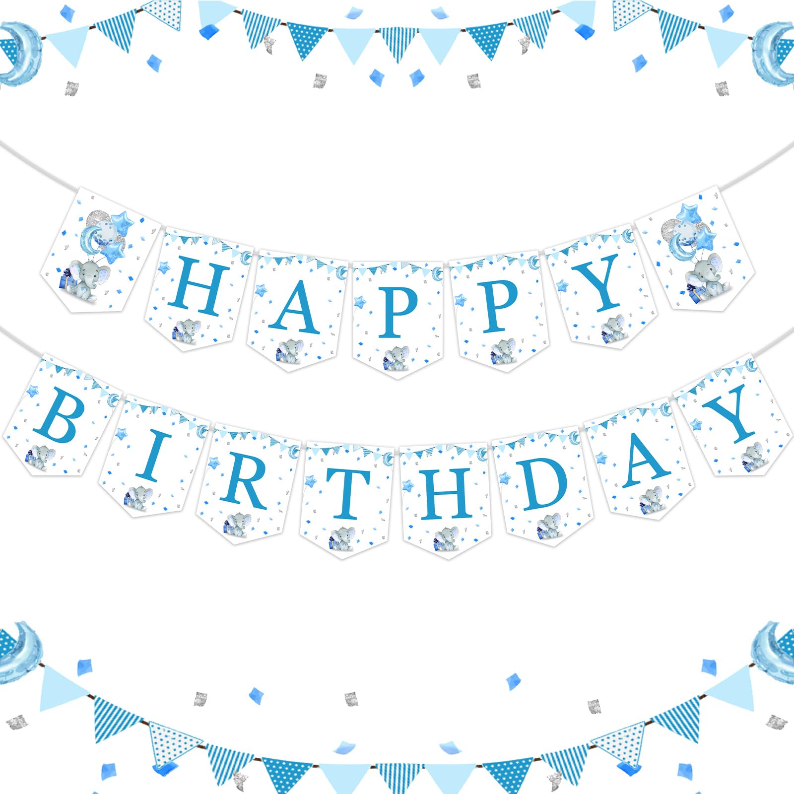 Amazon.com: Blue Elephant Birthday Decorations Boy - Happy Birthday Elephant Banner, Pre-Strung Elephant Birthday Party Banner for Boys 1st 2nd 3rd Birthday Party Supplies : Toys & Games amazon-com-blue-elephant-birthday-decorations-boy-happy-birthday-elephant-banner-pre-strung-elephant-birthday-party-banner-for-boys-1st-2nd-3rd-birthday-party-supplies-toys-games