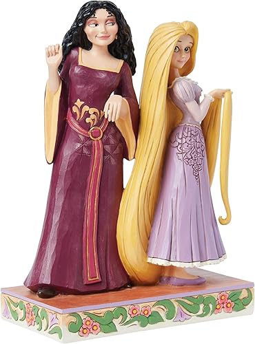 Miniatura 3 de Enesco Disney Traditions por Jim Shore Good vs Evil - Figura de Gothel y Rapunzel de madre enredada, de resina, pintada a mano, hecha a mano,