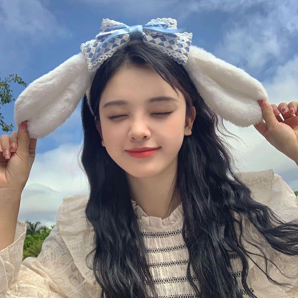 Amazon.co.jp: カチューシャ リボン 水色 ブルー 耳 仮装 コスプレ