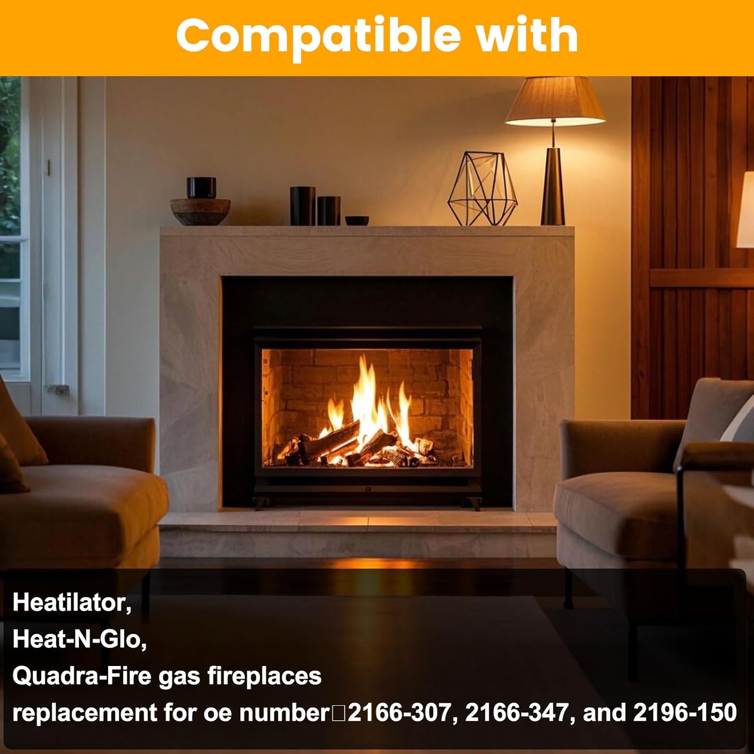 Fireplace Ignition Module ​IPI Control Compatible with Heatilator Heat N Glo Quadra Replace 2166-347 2166-307, H3V Valve System with 5-Step Flame Modulation