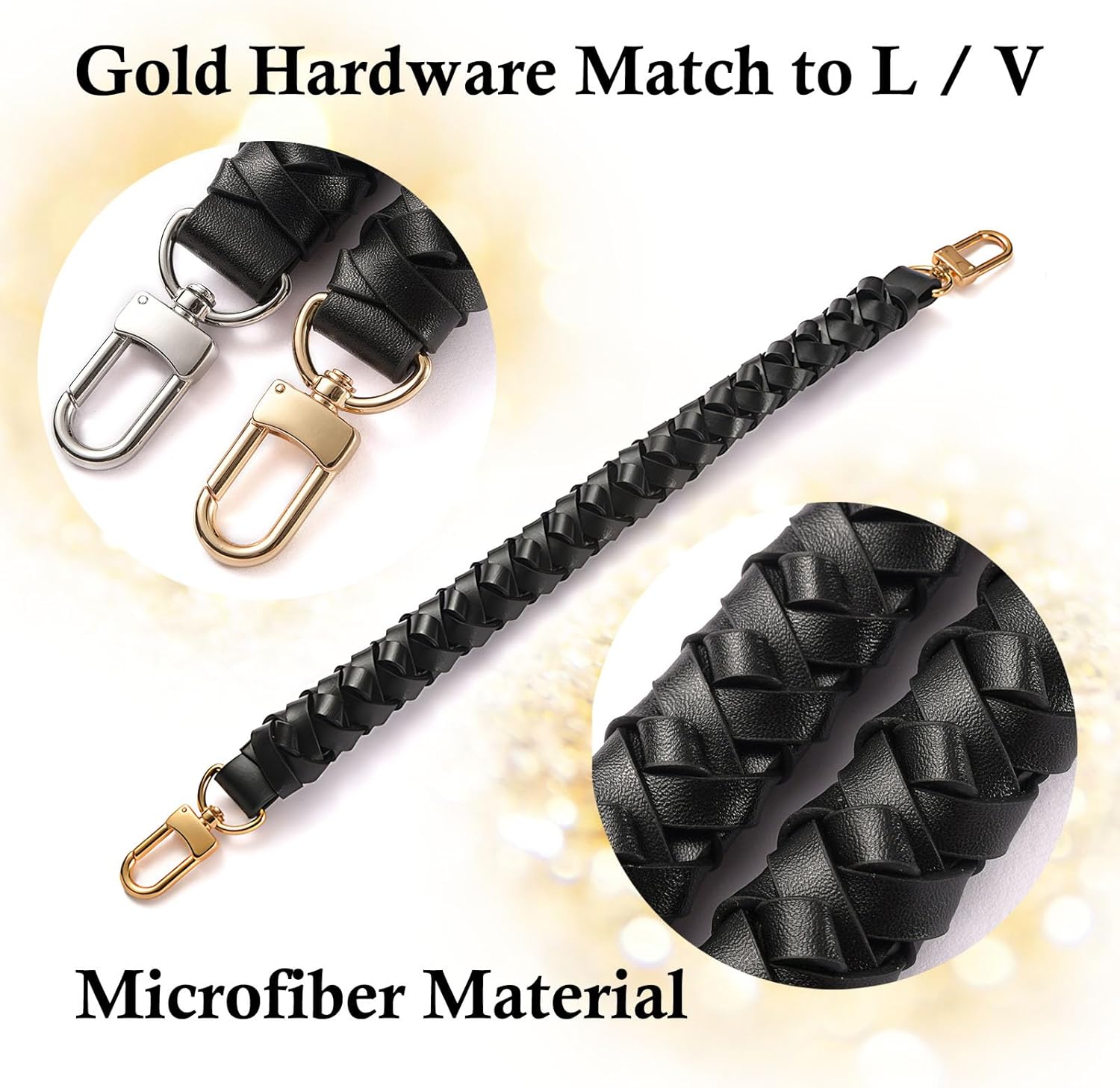 Vachetta Leather Braided Purse Handle for Neonoe Strap Metis Noe BB NM Beaubourg Hobo Bucket Bag Luxury Short Handle Strap Replacement - Image 3