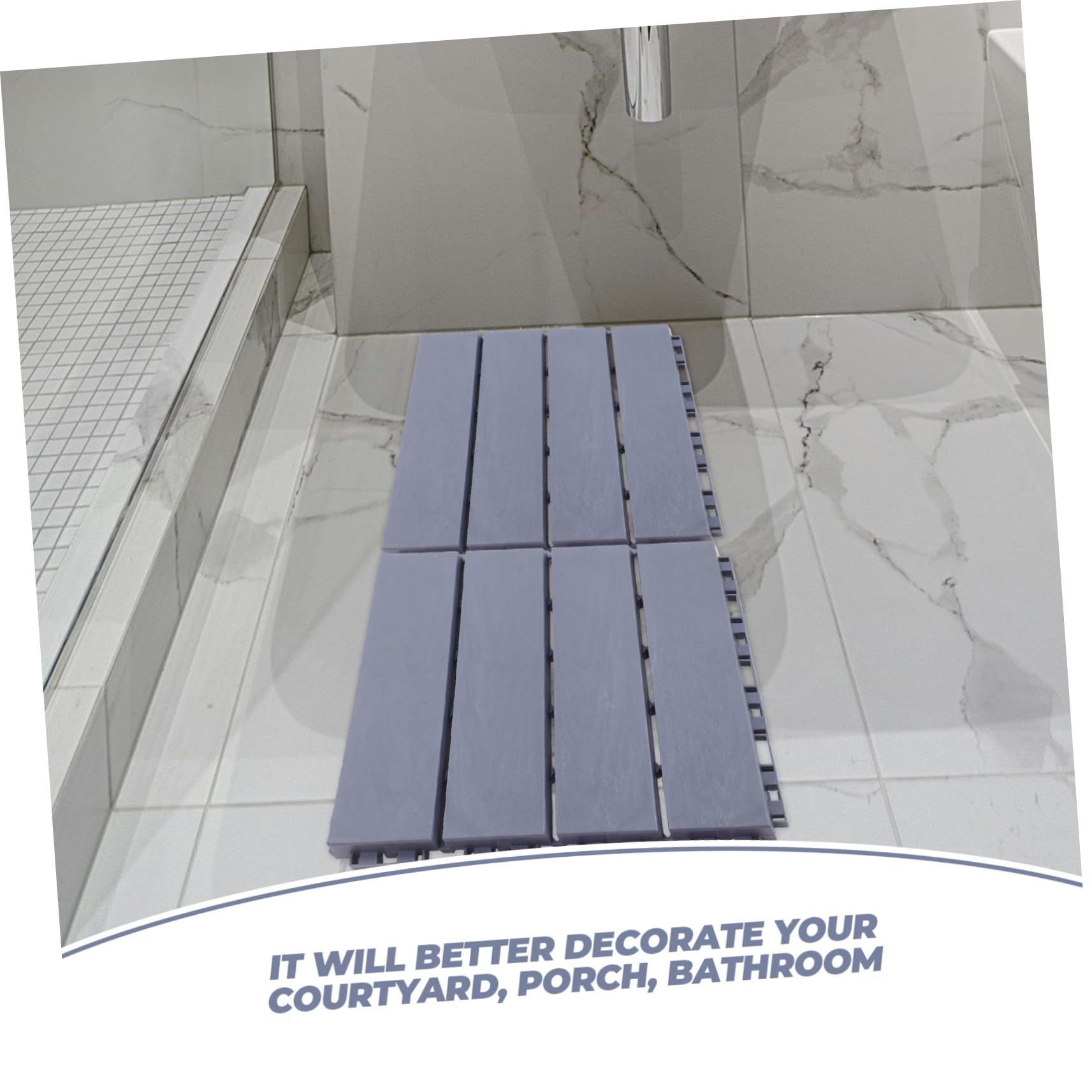 Mipcase 6 Baldosas Uso Versátil de Plástico Pp para Suelo de Patio y Terraza Instalación Fácil Diseño Simple y Elegante para Exteriores