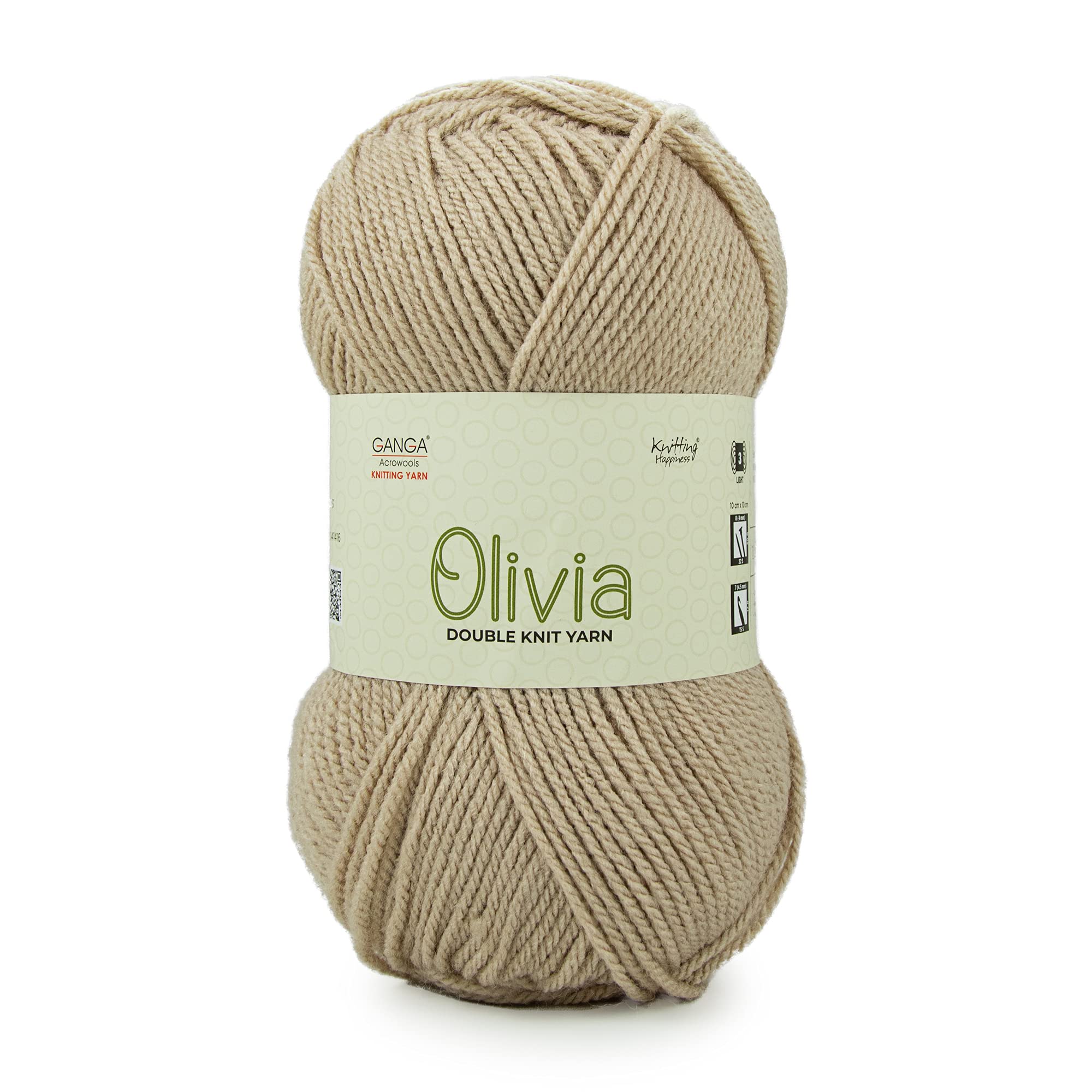 Ganga Acrowools Acrylic Olivia,Double Knit Yarn. Hand Knitting&Crochet Yarn. Oekotex Class 1 Certified. Pack Of 2 Balls-100Gms Each. Shade No-Olv003, Beige (B09GK71YGM) Amazon Price History, Amazon Price Tracker