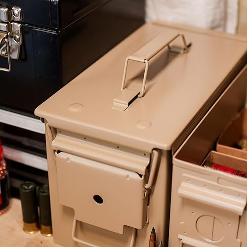 Miniatura 6 de Caja de almacenamiento con cerradura para municiones de calibre 50, resistente al agua, con cierre hermético, caja seca con cierre hermético, caja