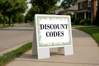 Discount Codes Easter Spring Pastel Eggs A-Frame Double Sided 23x23 in. Yard Road Sign