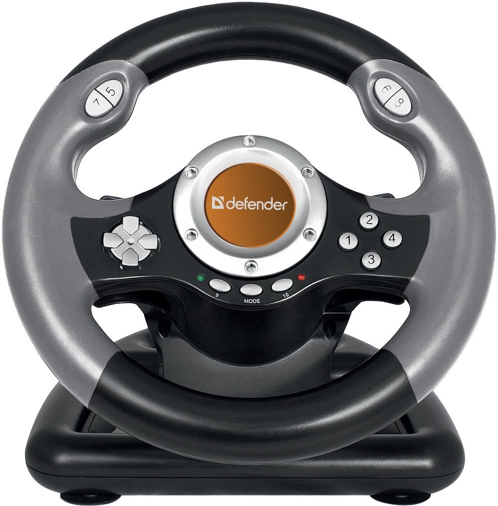 Defender Le Volant de Jeu Challenge Mini USB-PS2/PS3 10 Boutons