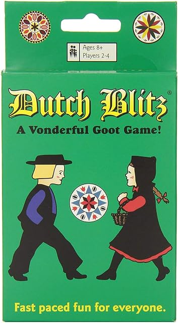 Jeux Dutch Blitz | Compétition Excitante de 2 à 4 Joueurs pour Âges 8+, comprend 4 Paquets Colorés, Règles Simples et Stratégie Facile à Apprendre