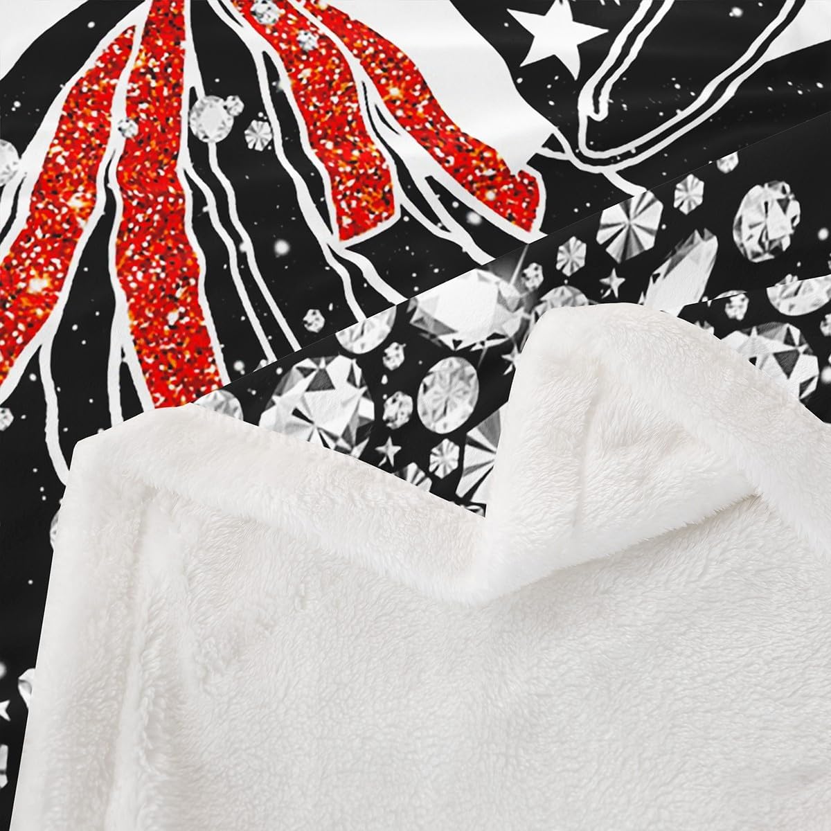 Cheerleading Queen Fleece Blanket Cute Cheerleader Fuzzy Blanket For Girls Black And Orange Throw Blanket Glam Dancer Princess Sherpa Blanket, Cheerleading Cheerleader Dance Blanket For Sofa Couch