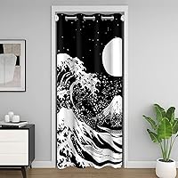 Vista 10 de Cortina de puerta de serpiente para privacidad de puerta, cortina opaca de serpiente azul, cortina de puerta de escamas azules reptiles 3D, cortina