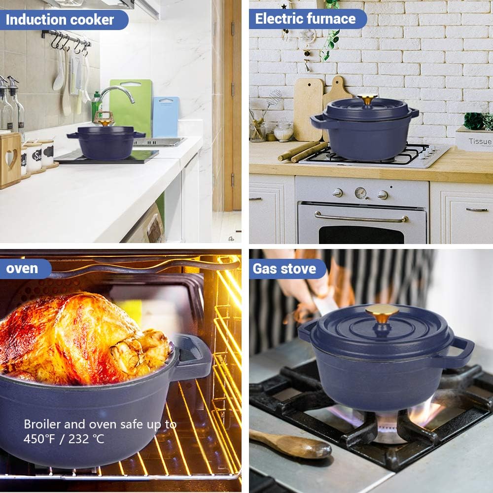 AIDEA Enameled Oven Pot with Lid
