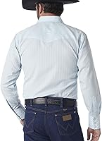 Vista 23 de Wrangler Camisas deportivas de manga larga con botones a presión y dos bolsillos para hombre Marrón (Dark Tan)