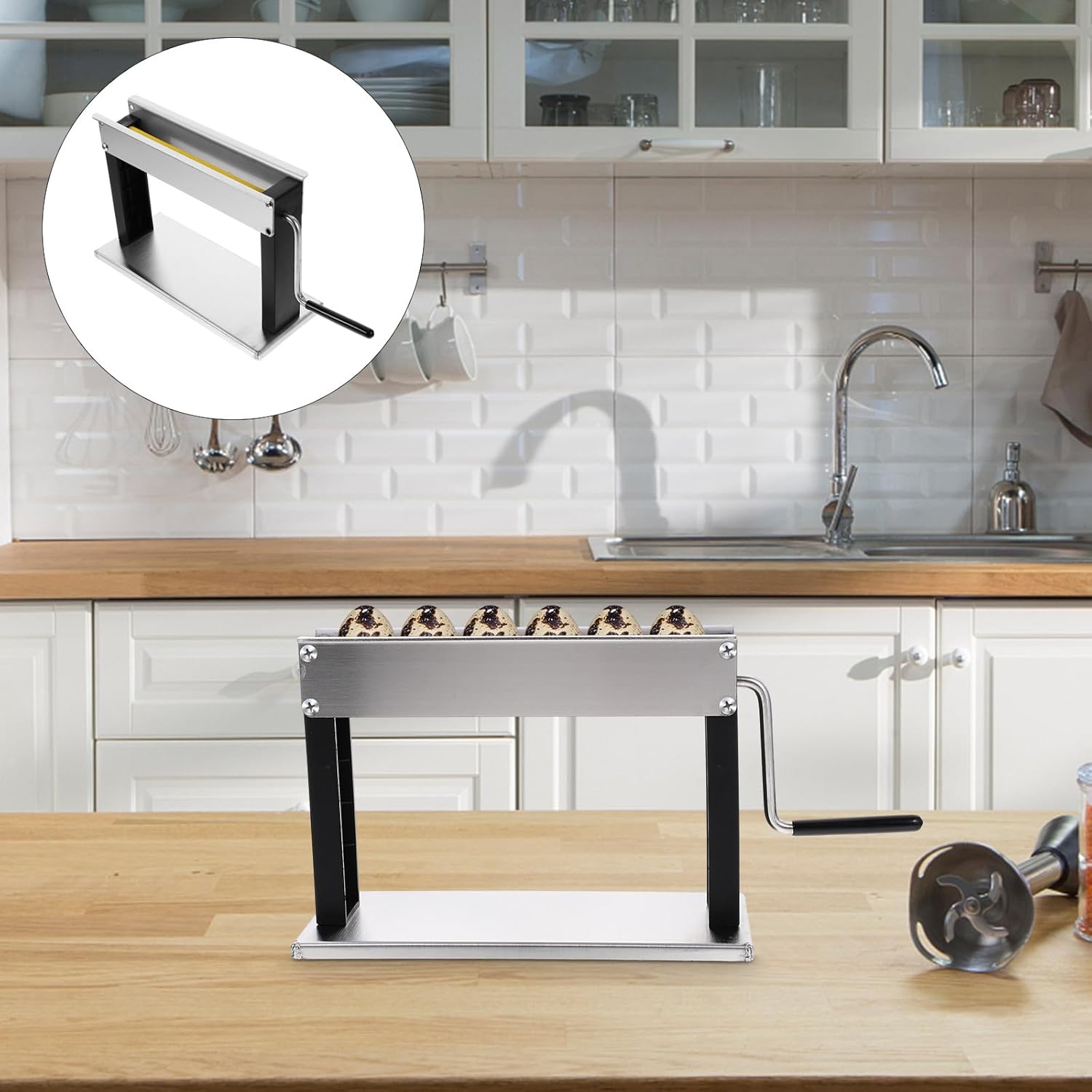 Manual Quail Egg Peeler Stainless Steel Portable Bird Egg Sheller Machine for Easy Peeling Household Kitchen Tool Efficient Shell Removal Random Color