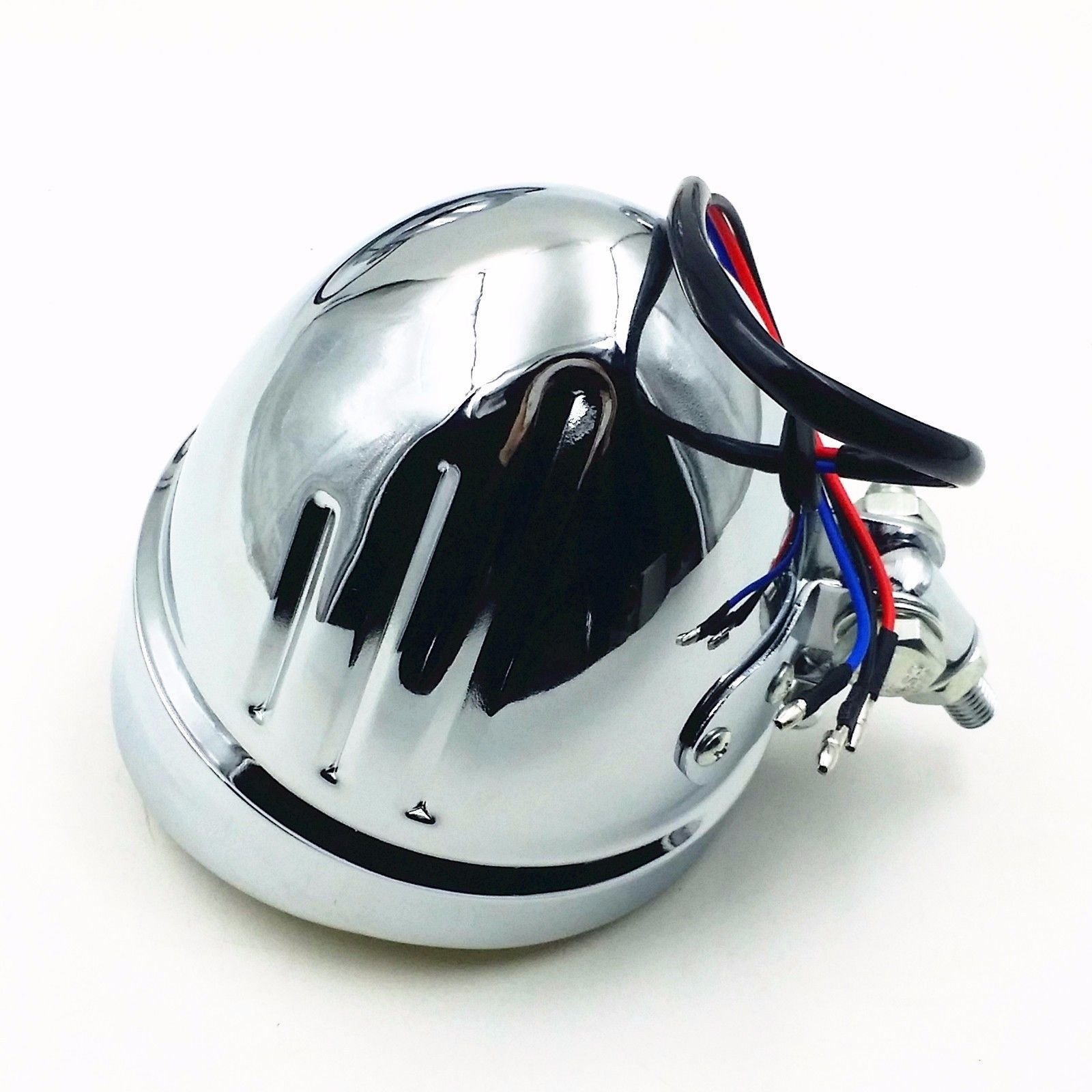 Faro Moto 60W H4 In Stile Retrò Per Custom Chopper E Cafe Racer - Luce Potente E Design Vintage - 2