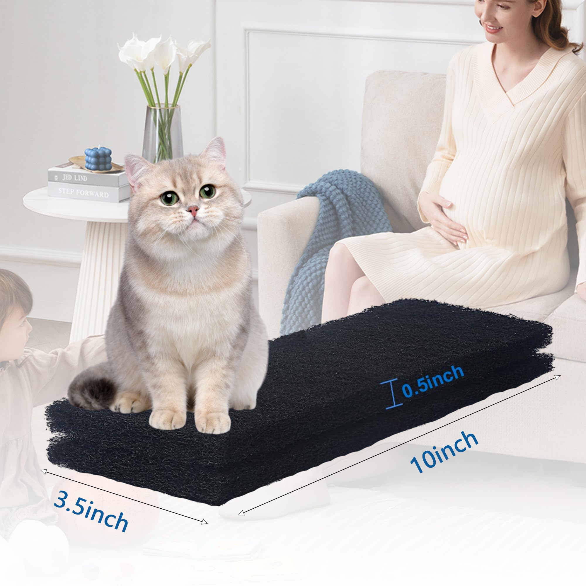 2xThickened and Durable 8 Pack Carbon Filters Compatible with Litter Robot 3 Replacement Filters for Absorbing Odors Control Damp from Pets and Keep Home Fresh - image 2