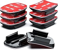 Vista 1 de Soportes adhesivos para casco de montaje plano curvado 3M compatible con GoPro Hero 11, 10, 9, 8, 7, 6, 5, 4, session, 3+, 3, 2, 1, Hero (2018)