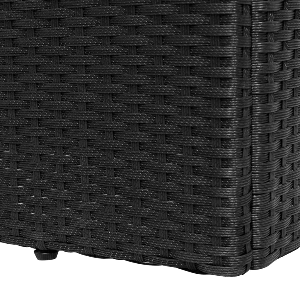 Tomostar Bain de Soleil, Chaise Longue Jardin Extérieur Transat pour Piscine avec Coussin Résine tressée Noir