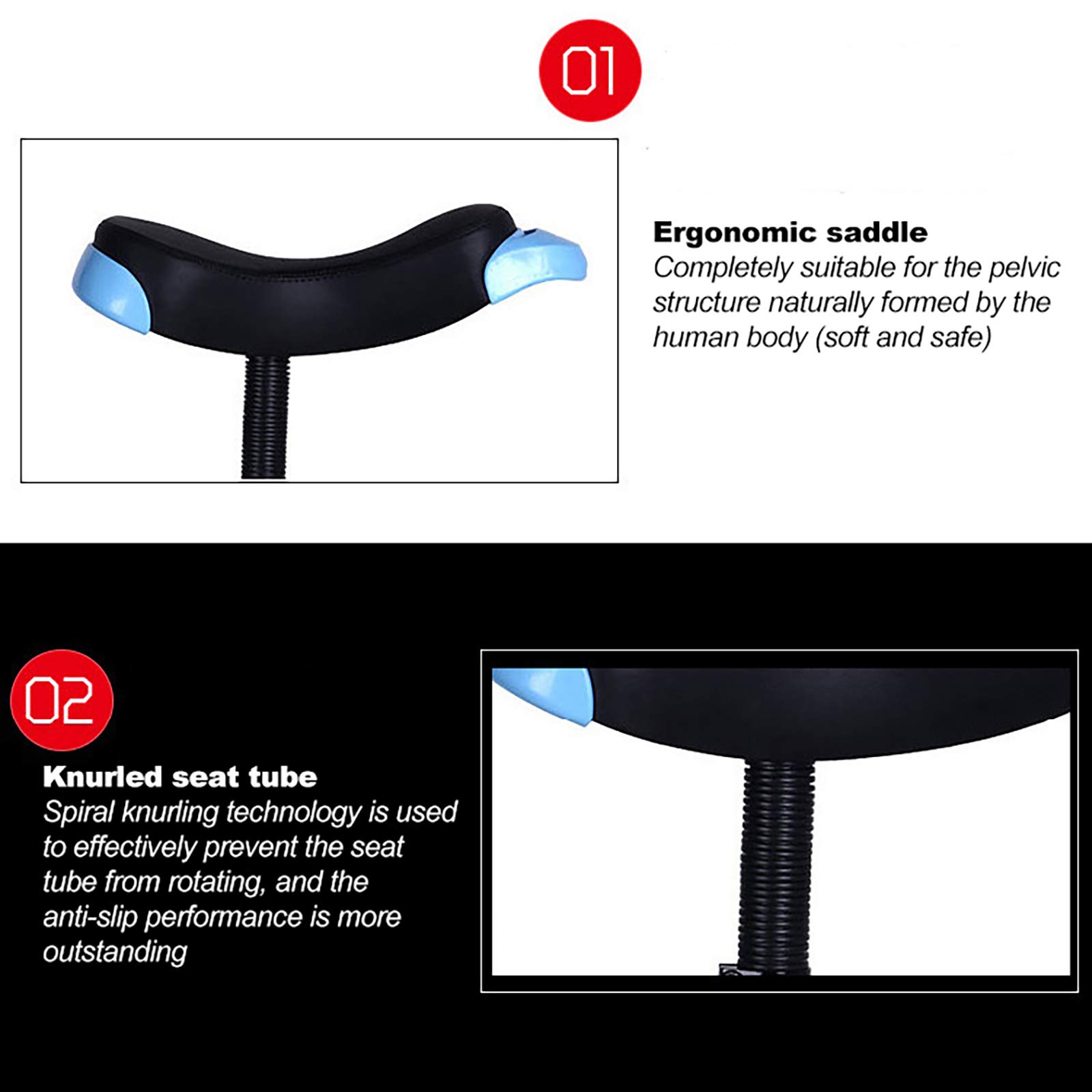 QWEASDF Monociclo, Monocicli, Uniciclo, 20 "Pollici di Pollice Rotella cromata Monociclo a Prova di Telaio Impermeabile Ruota Pneumatico Ciclismo Sport all'aperto Esercizio Fitness,Blu