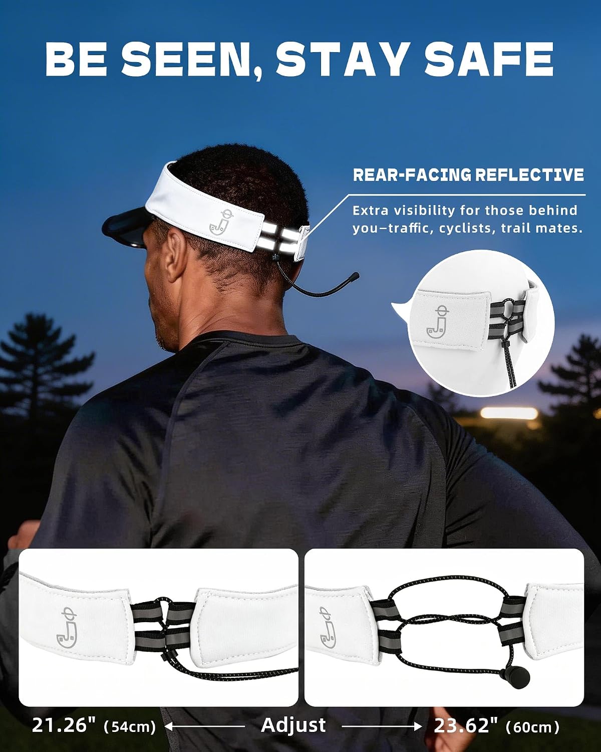 Transparent Sun Visor Hat for Women Men - UPF 50+ Clear Brim Adjustable Drawstring for Golf Tennis Pickleball