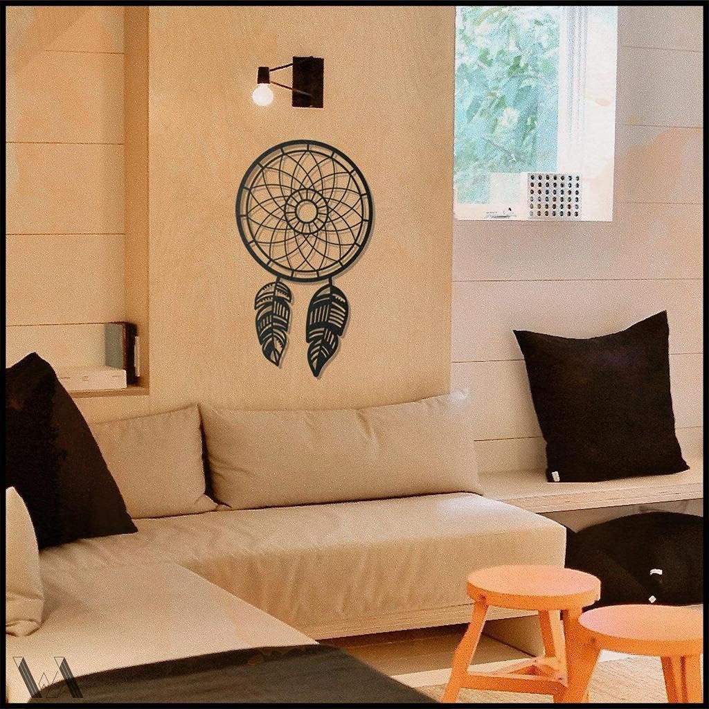 LaModaHome Dreamcatcher v.1 41x69 cm[16.1"x27.2" in] Metal Wall Art,Wall Decor, Living Room, Bedroom, Kitchen, Bathroom Interior Outdoor Decoration, Wall Hanging