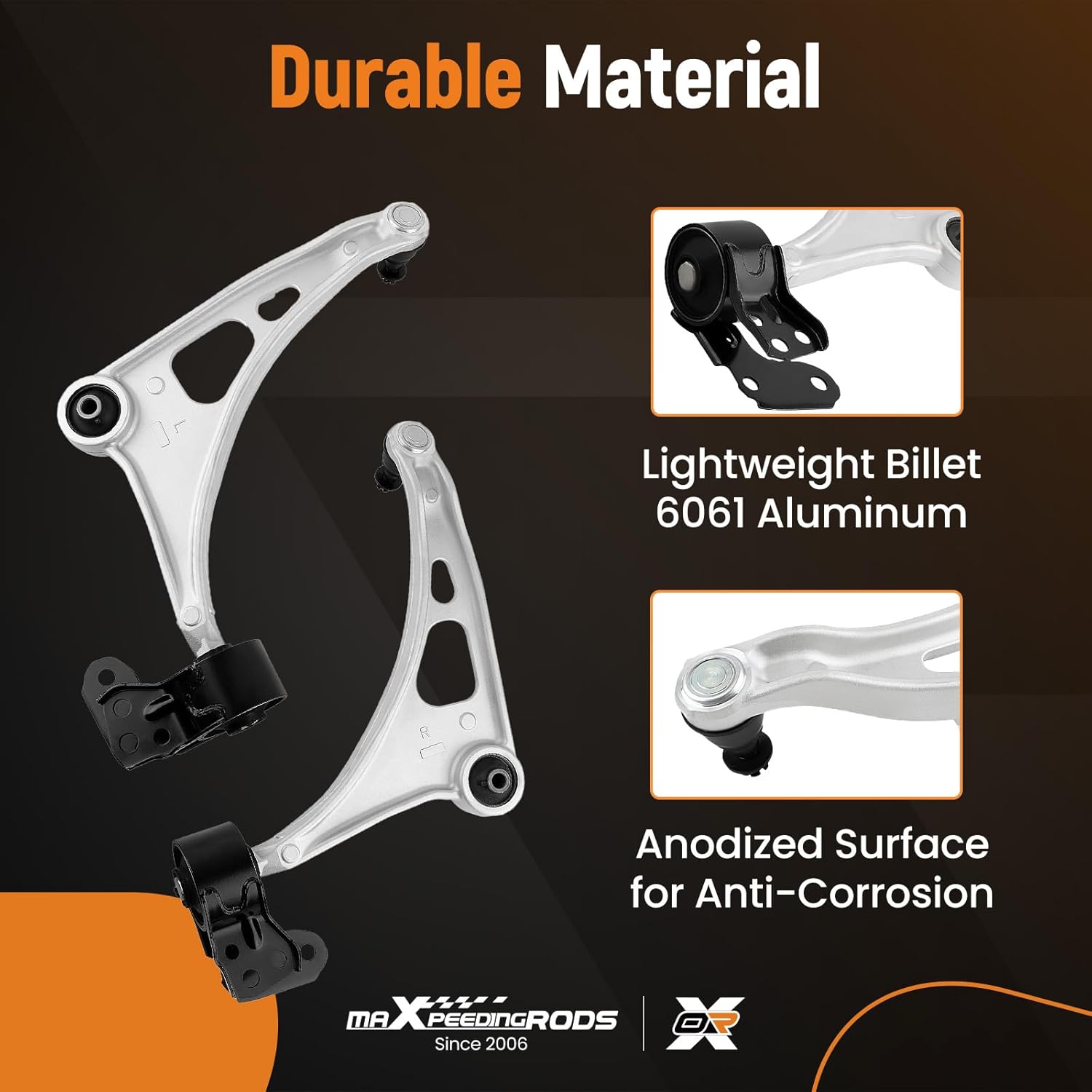 maXpeedingrods 2Pcs Front Lower Control Arm w/Ball Joint for Honda Pilot 2016-2021, Passport 2019-2021, Ridgeline 2017-2020, Acura MDX 2014-2020