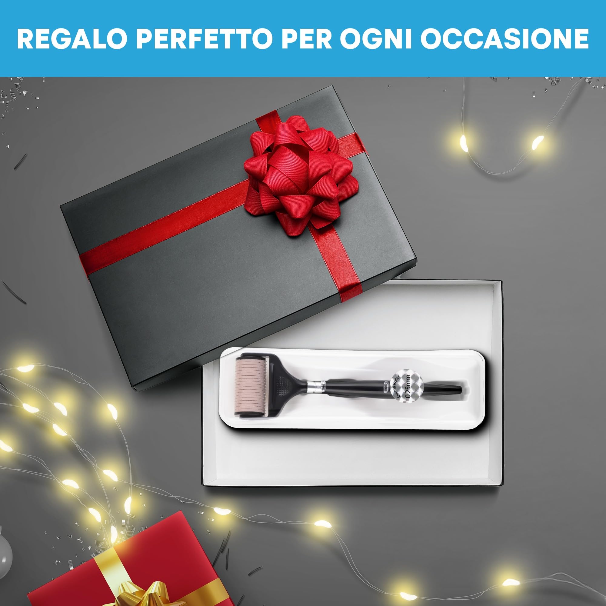 Dermaroller Ultra-Largo per il Viso – Kit di Microneedling per Uso Domestico, Rullo a Micro-Aghi da 0,25 mm per la Cura della Pelle, Superiore al Microneedling Pen/Derma Pen