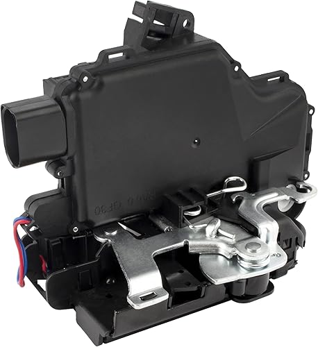 BOXI Cerradura de puerta y actuador de bloqueo delantero izquierdo lado del conductor para Volkswagen VW 1998-2010 Beetle 1999-2006 Golf 2006-2009