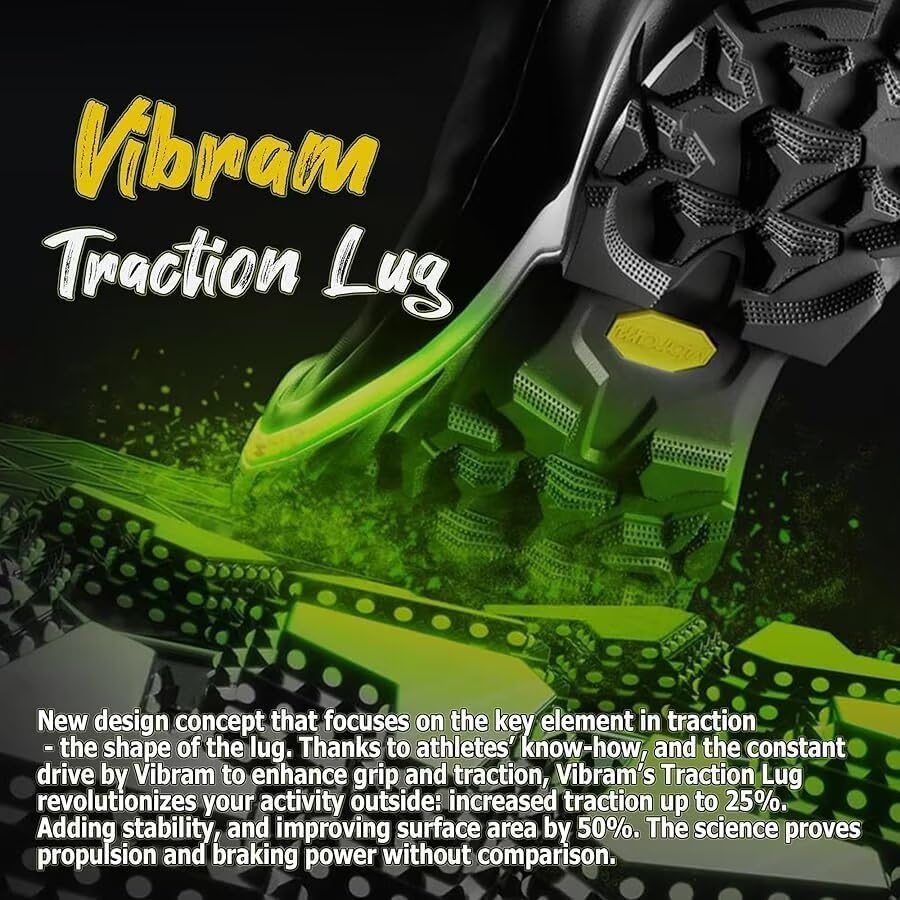 Men's Waterproof Hiking Boots, 6 Inch Slip Resistant Light Weight Outdoor Boots - Image 7