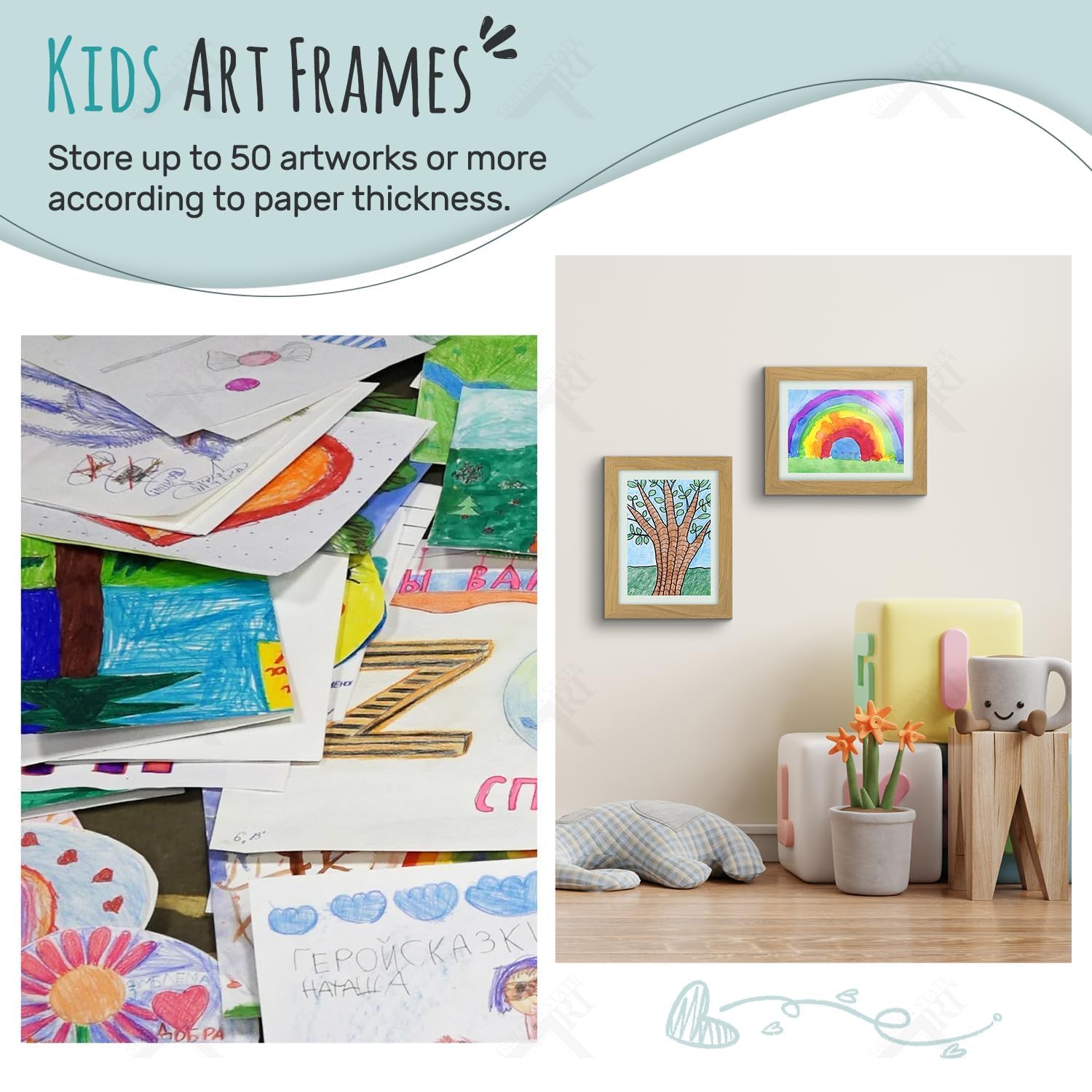 Snapklik.com : Kids Art Frames Front Opening Holds 50 Pack, Kids ...