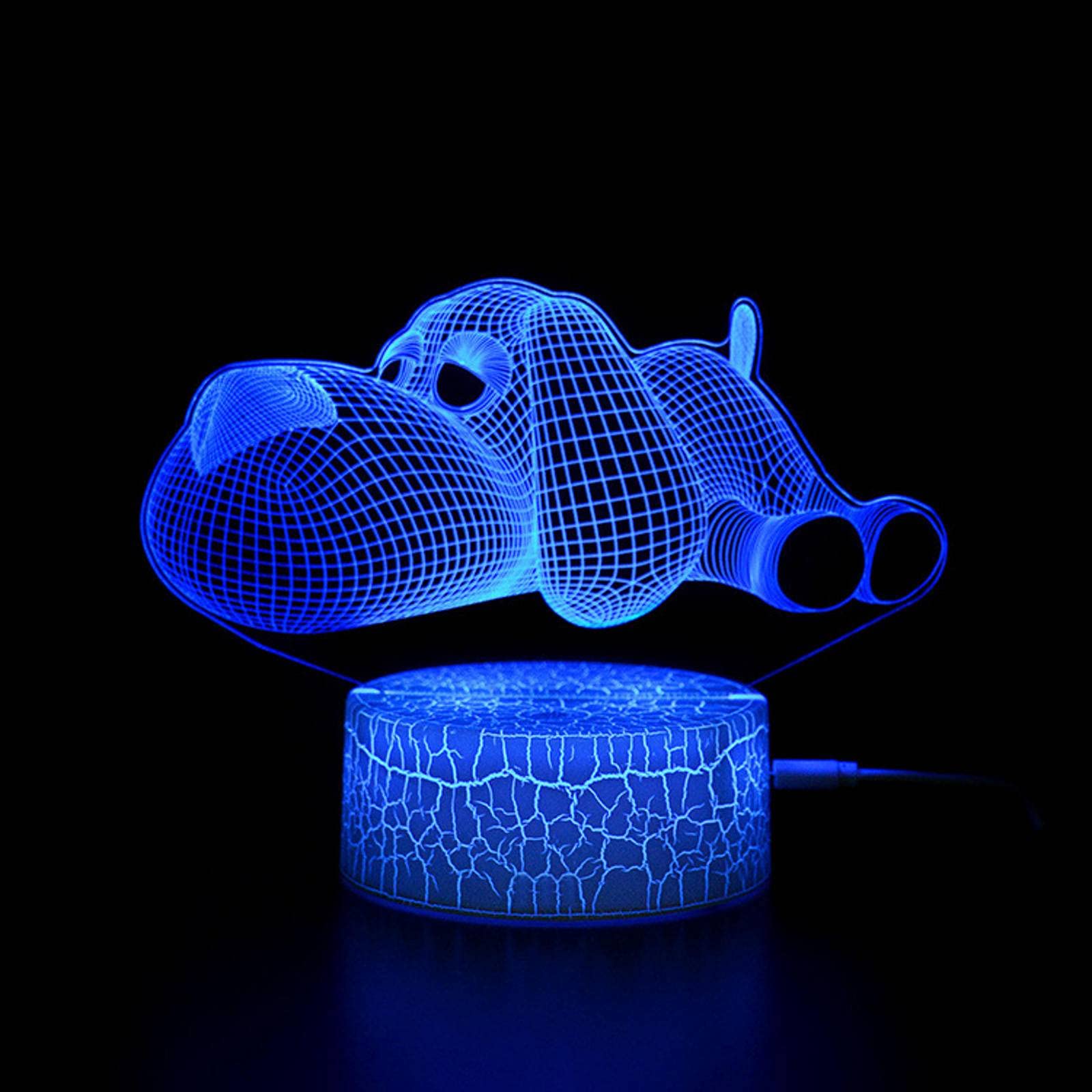 NC 3D Night Light Light Led Color Touch Remote Control 3D Table Lamp