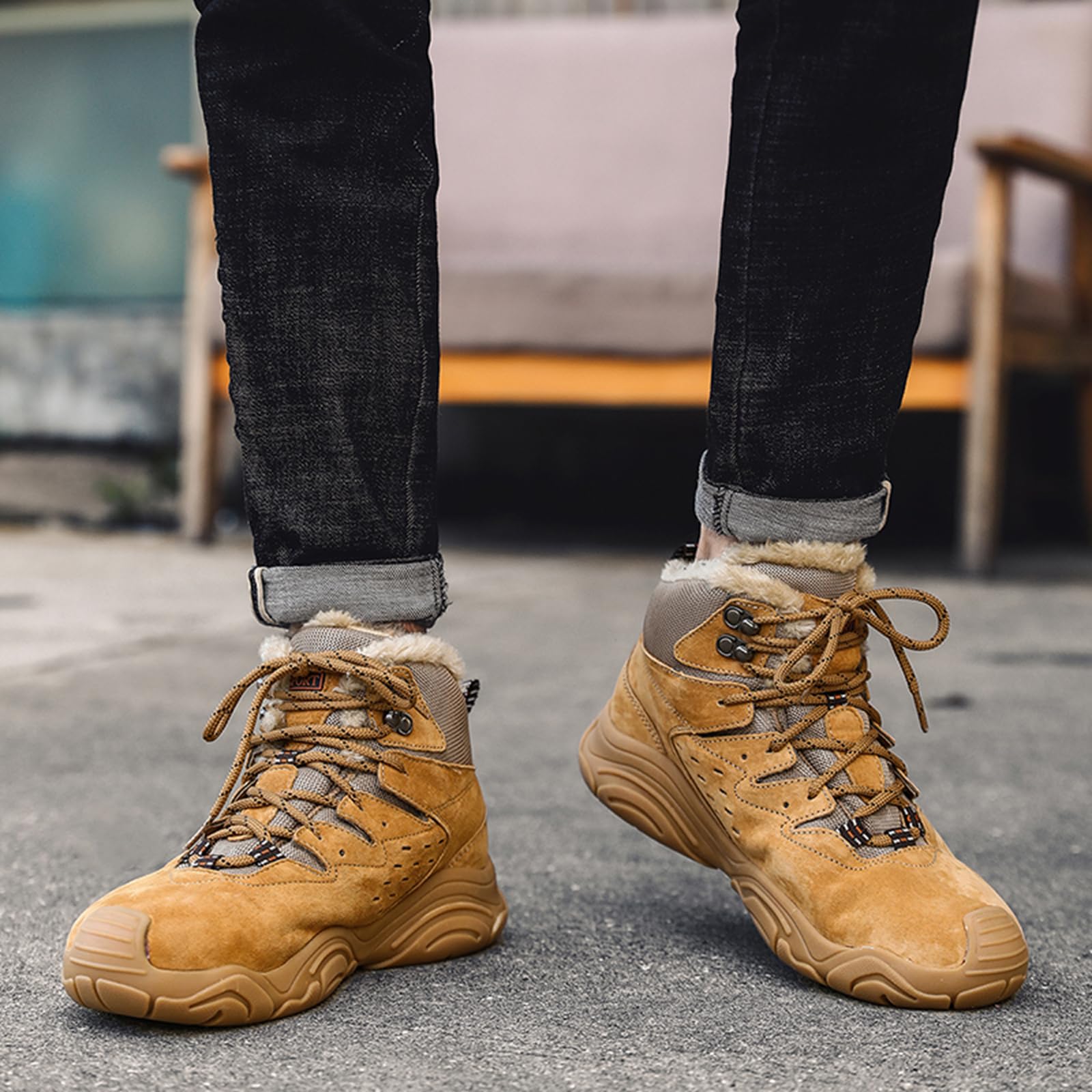 Onewus Męskie buty trekkingowe High Top, buty taktyczne, z opcjami zimowymi i całorocznymi