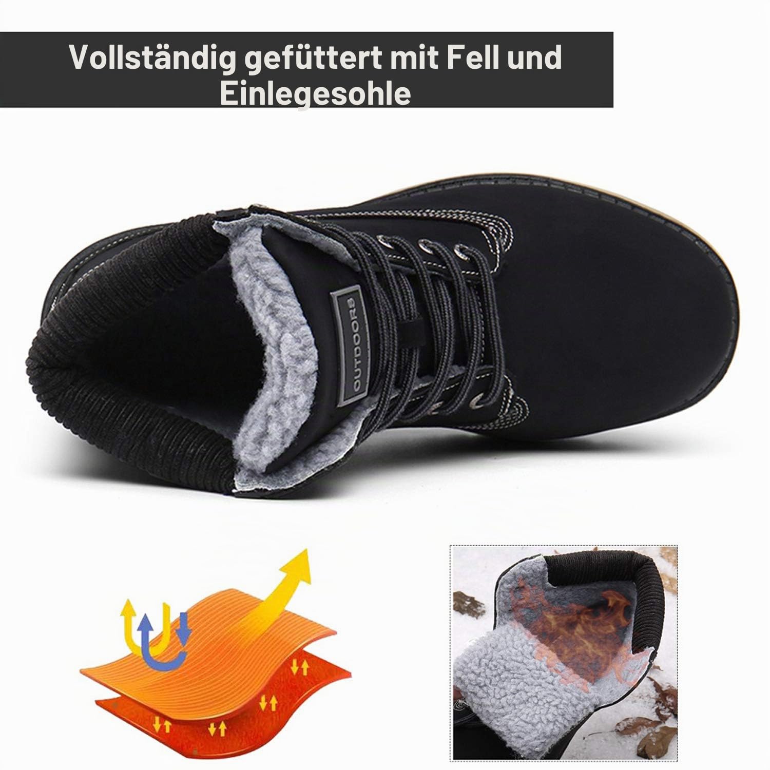 Eagsouni Winterschuhe Herren Damen
