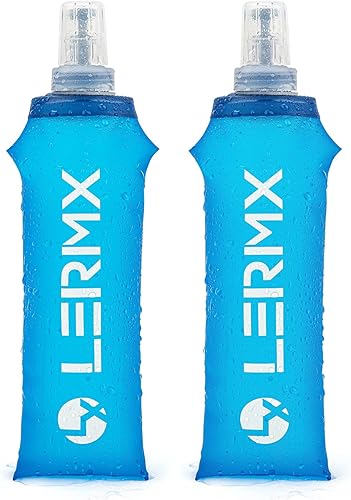 LERMX Quick Grip Chill - Botella de agua suave de TPU de 22 onzas  22.0 fl oz, paquete de hidratación, sin BPA, para correr, senderismo, ciclismo,