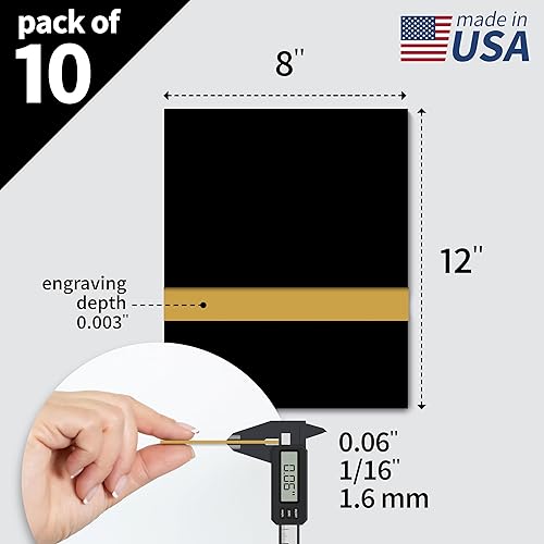 Miniatura 2 de Trotec TroLase - Lámina de plástico de doble color para grabado láser, 12 x 20 x 132 pulgadas, 4 unidades, naranjablanco, 2 capas, acrílico