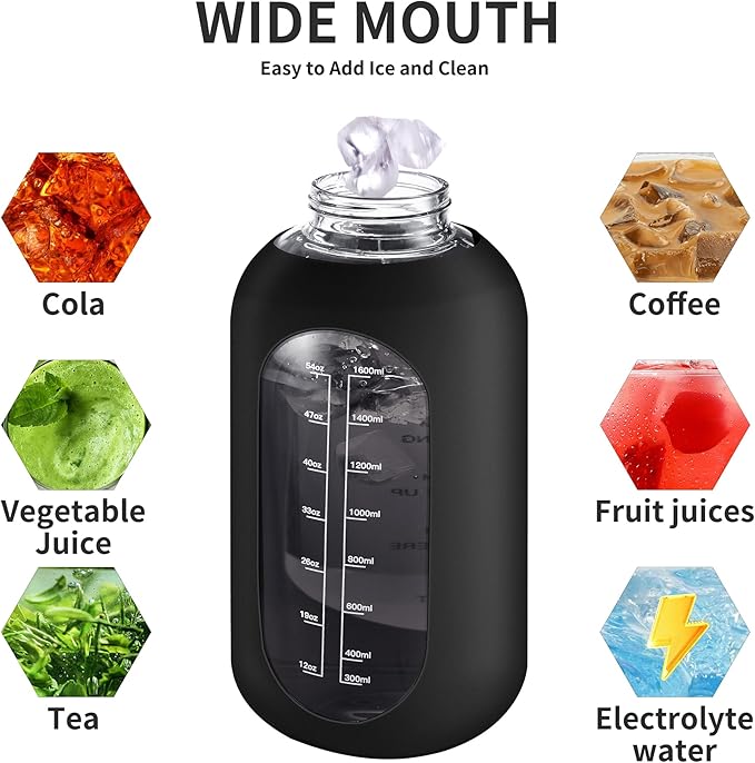 Aesthetic Glass Water Bottle