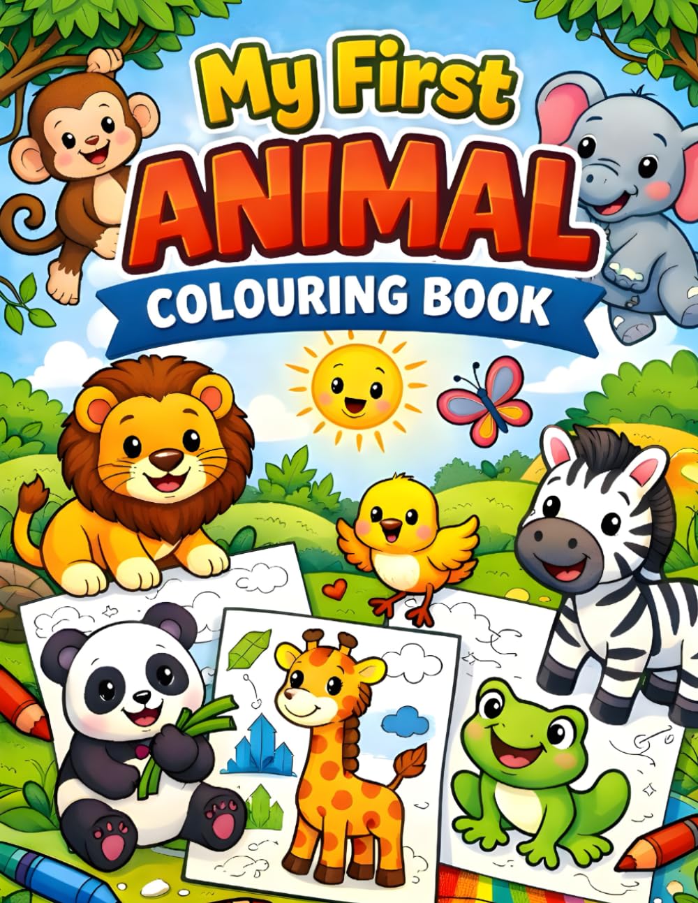 My First Animal Coloring Book for Kids Ages 3–6: Fun & Easy Cute Animal Coloring Pages for Toddlers and Preschoolers | Simple Bold Designs to Boost Creativity & Early Learning