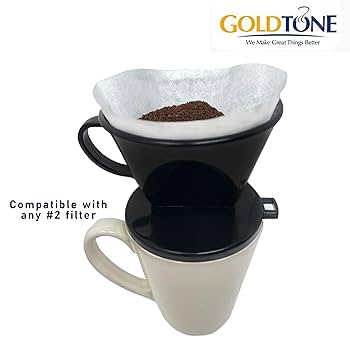 Amazon.com: GoldTone #2 Cone Style Pour Over Coffee Dripper