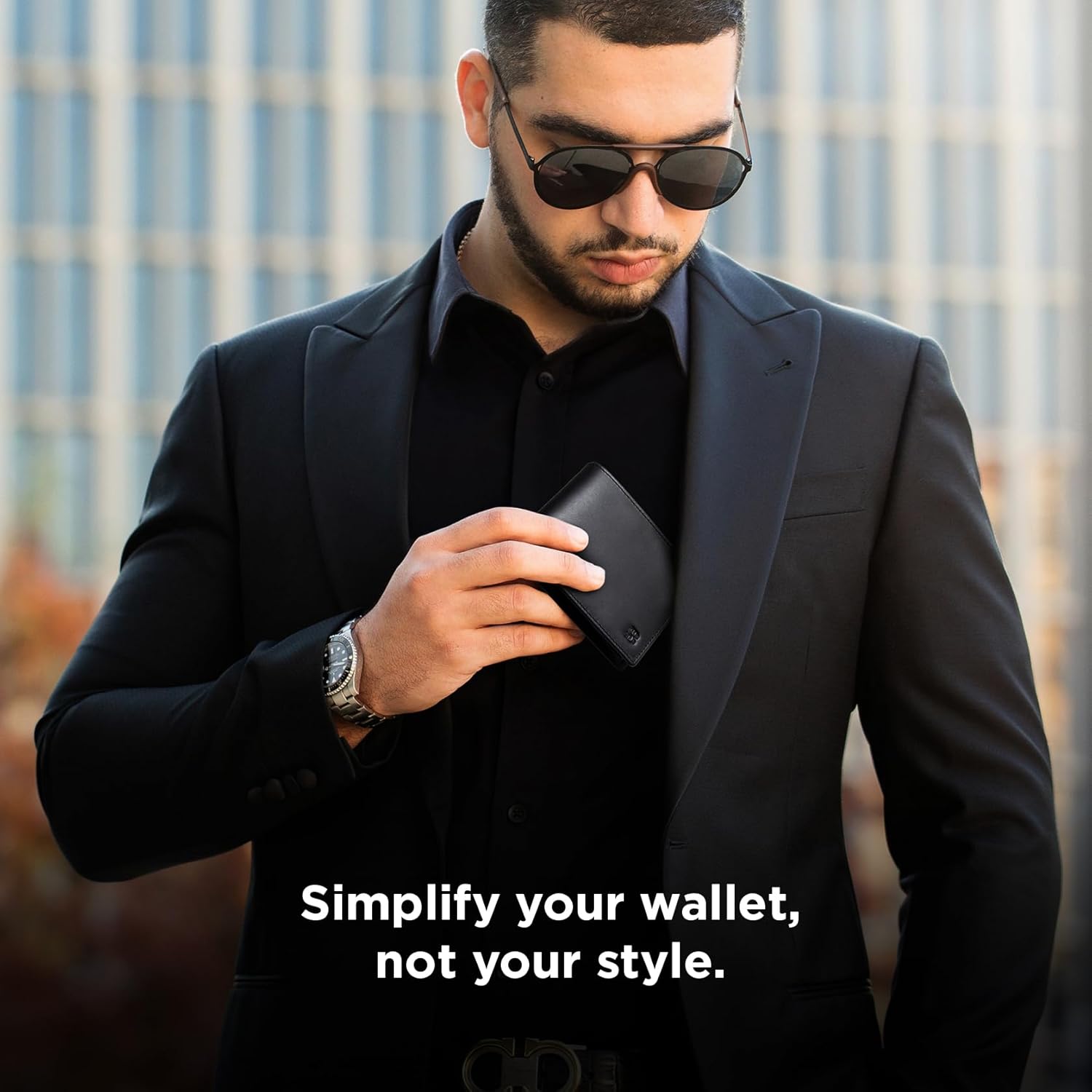 Full Grain Leather Wallet for Men | RFID Blocking | Extra Capacity Bifold Wallet with ID Windows | Ultra Strong Stitching | Slim Billfold with 13 Card Slots | Gift for Him (Charcoal Black Venture) - Image 2