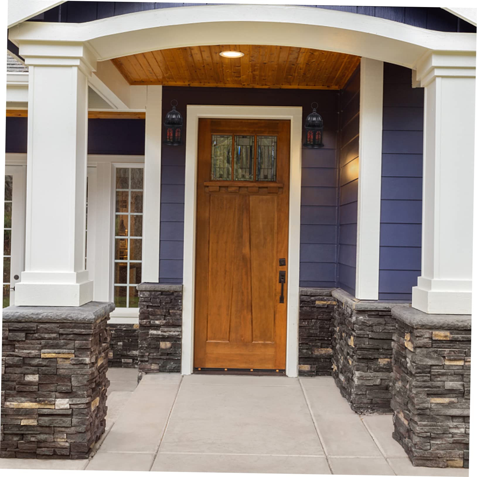 Cabilock Stained Glass Chandelier Outdoor Chandelier Patio Candle Holders Wedding Lanterns Decor for Table Black Wedding Decor Metal Outdoor Decor Desktop Decor Ornaments Tinplate Household