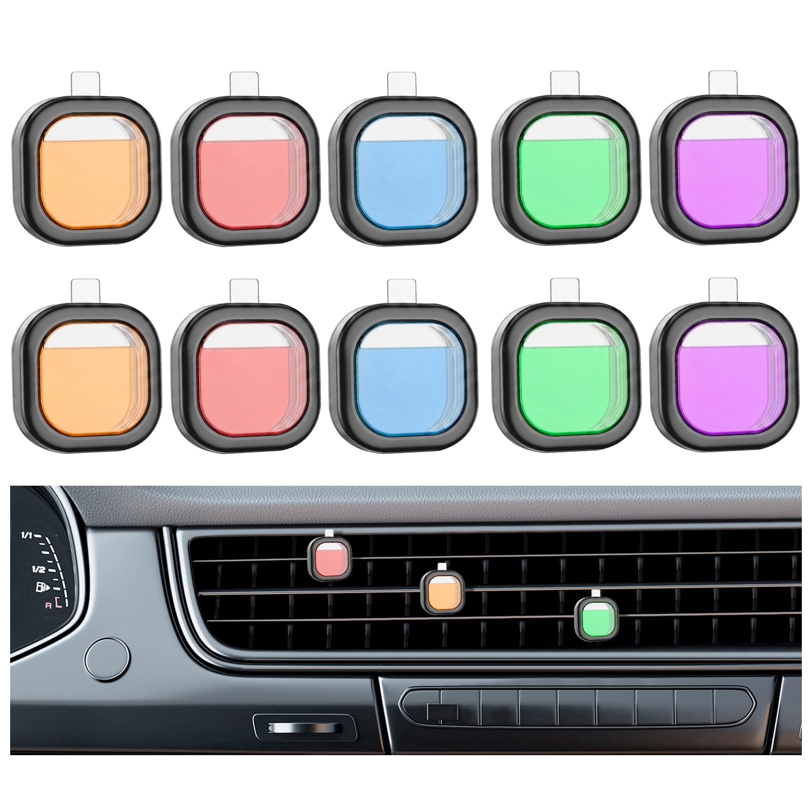Pack of 10 Car Air Freshener, Clip Car Vent Air Fresheners, Long-Lasting Fragrance for Women Men