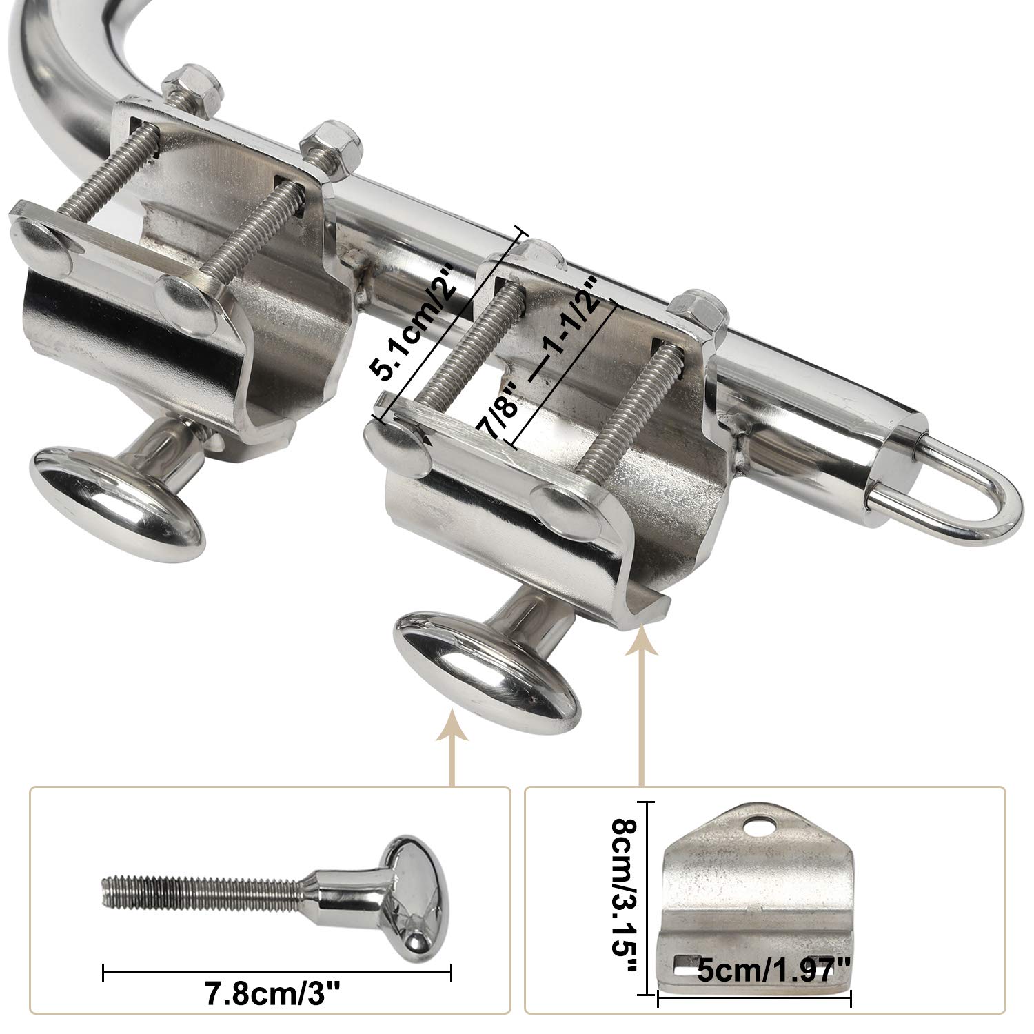 Sup Rail Mount Storage Rack Snapklik.com : Homend Stainless Steel Storage Rack Kayak Boat Rail ...