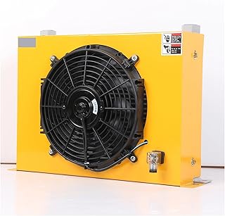 AH1680T-CA 300L/min Aluminum Hydraulic Oil Air Cooler 300L/min Heat Exchanger Oil Radiator for Industrial Press Machine Efficient Shock Absorption(220AC)