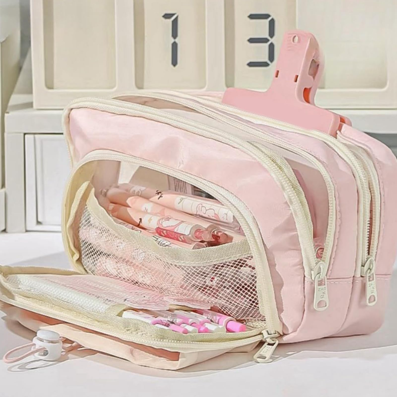 Material Escolar Estético Estuche De Almacenamiento Bonito Con Diseño De | Set De Papelería Decorativo Para Niños Niñas Adolescentes Universidad Oficina Viaje Crayones Aula Manualidades