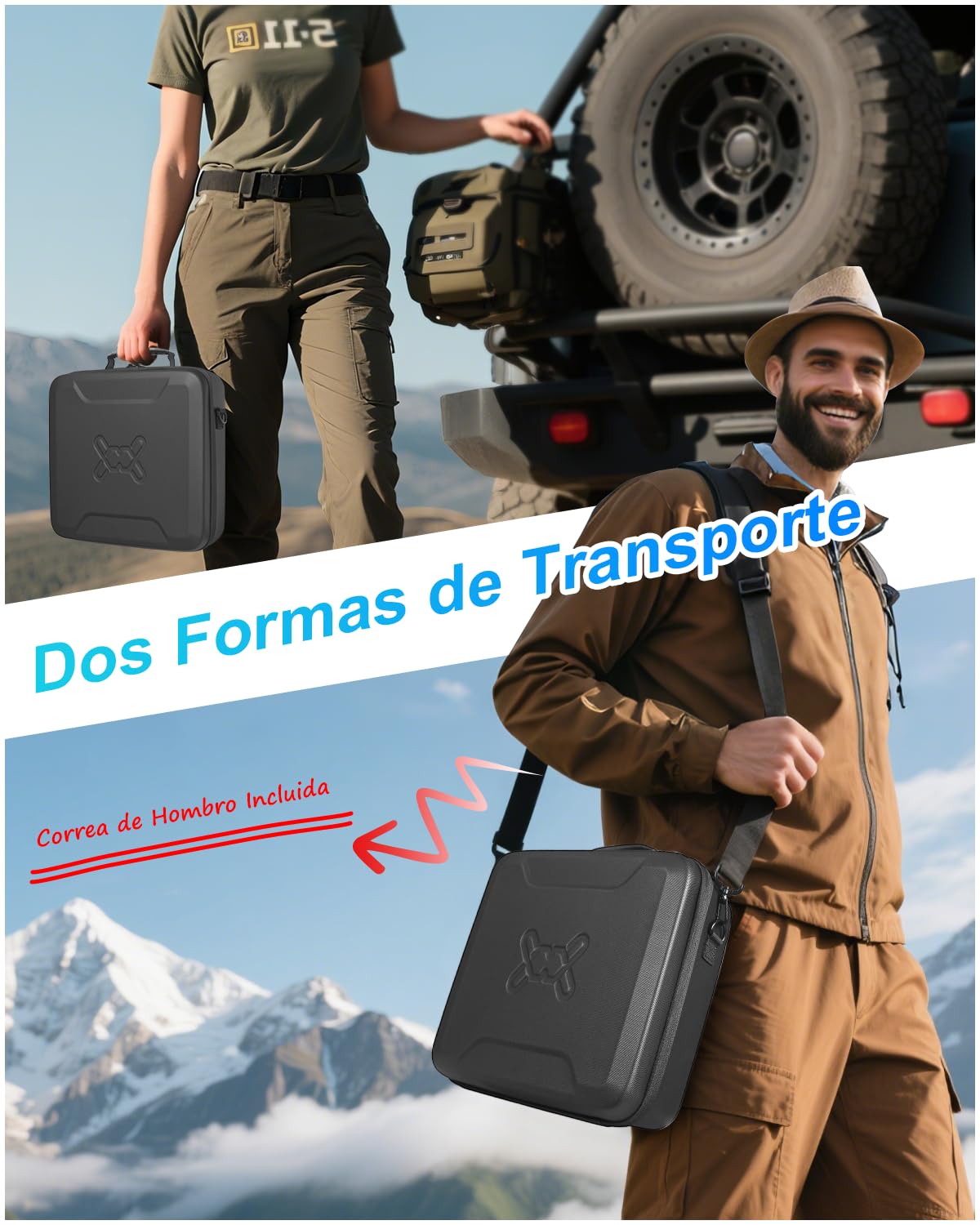 Mwin Starlink Mini Estuche - Funda de Viaje Ligera, Funda Protectora de EVA Resistente a Salpicaduras y Golpes con Correa para el Hombro, Bolsa Portátil para Viajes al Aire Libre y Camping, Negro