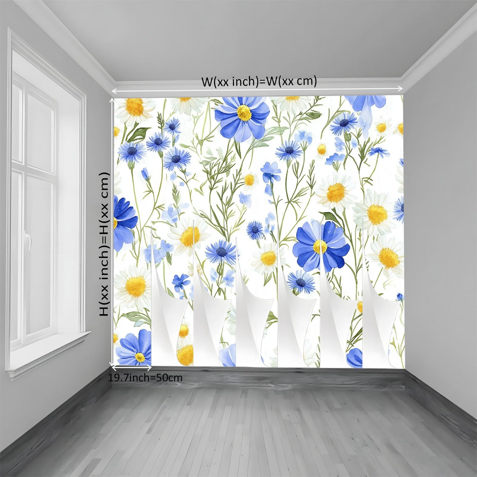 Generico Fototapeta 450 x 280 cm Dzikie Kwiaty Stokrotki Prostota Tapeta z włókniny Krajobraz | Fototapeta TTNT Salon, biała