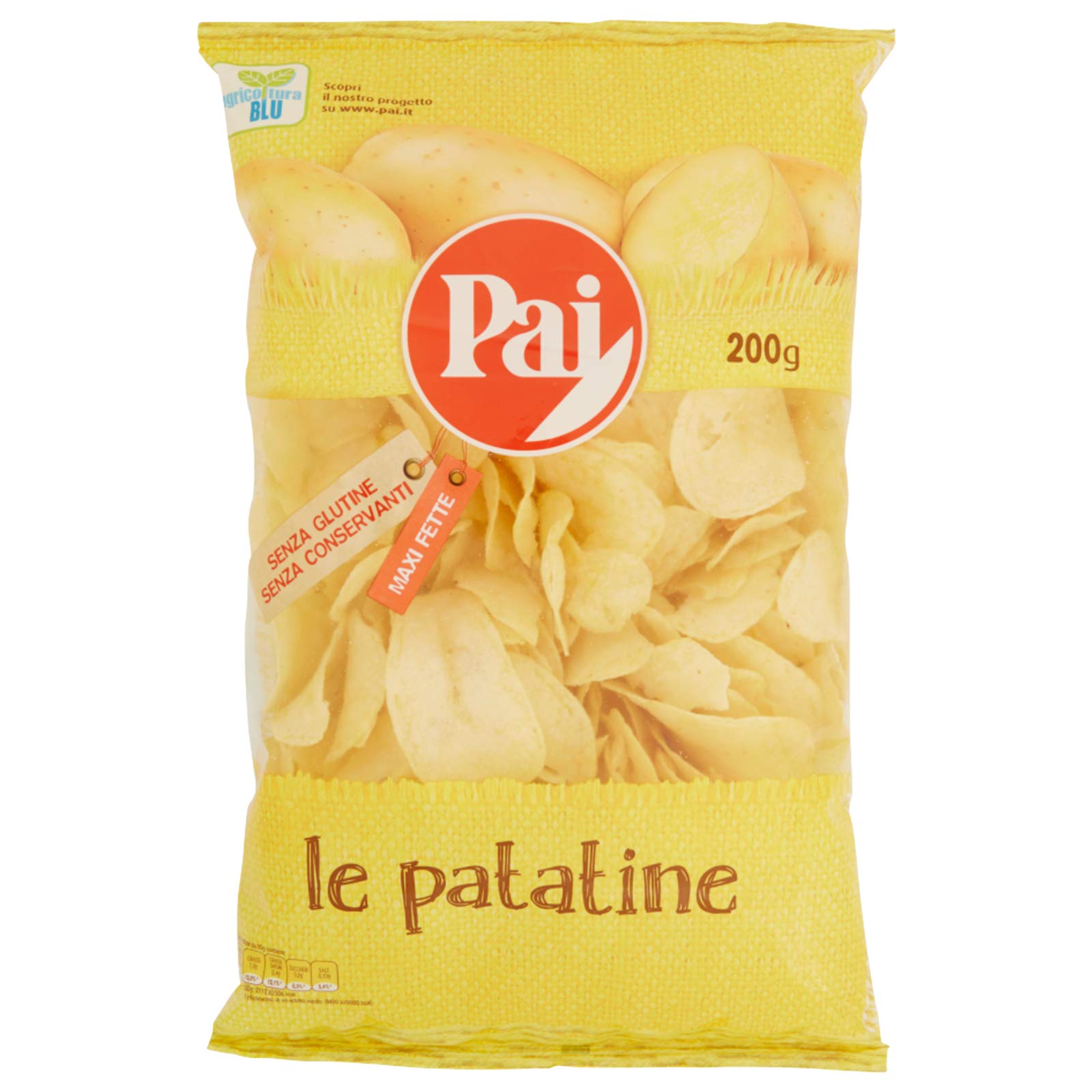 12 BUSTE PATATINE PAI LE PATATINE CLASSICA BAR 200gr BUSTA GRANDE PARTY COCKTAIL