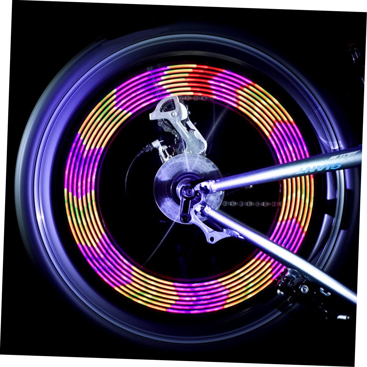 Totority DIY Tire Light Bike Led Wheel Lights 14 Patterns Waterproof Sensor for Bike Decoration